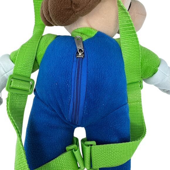Nintendo Luigi Plush Backpack Super Mario Bros Green Character Bag 16" - Picture 8 of 14